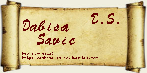 Dabiša Savić vizit kartica